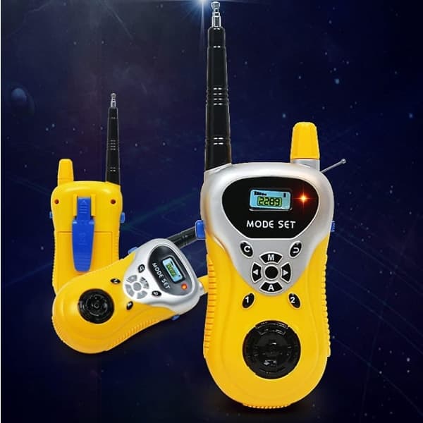 Walkie talkie til børn (gul) - Rækkevidde 50 meter