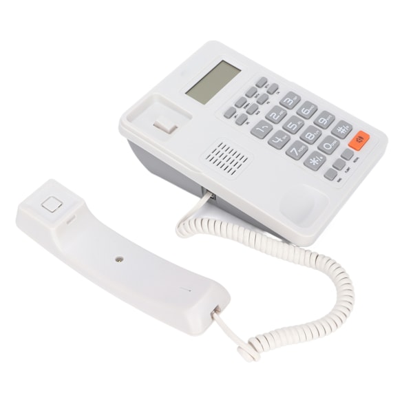 KXT8204CID Telefon Hjemmekontor Hotelltelefon Støtte Semihands Free Batterifri (Hvit )