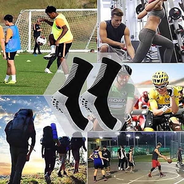 Pairs Non-Slip Sports Sokker Gummi Greb Fodbold Sokker Mænds Atletiske Sokker til Fodbold Basketball Baseball Yoga Løbetur Vandreture Vandreture