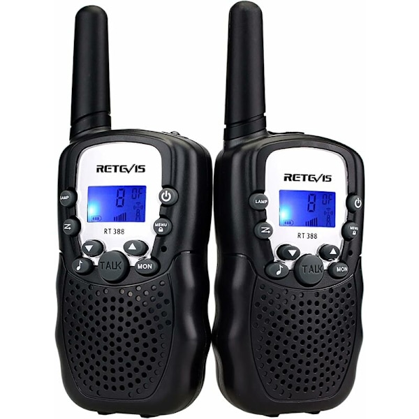 Barnens Walkie Talkie (1 par, svart)