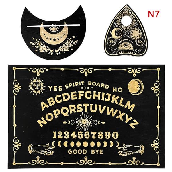 Pendelbräda i trä, graverad magisk bräda Ouija 9(XH(