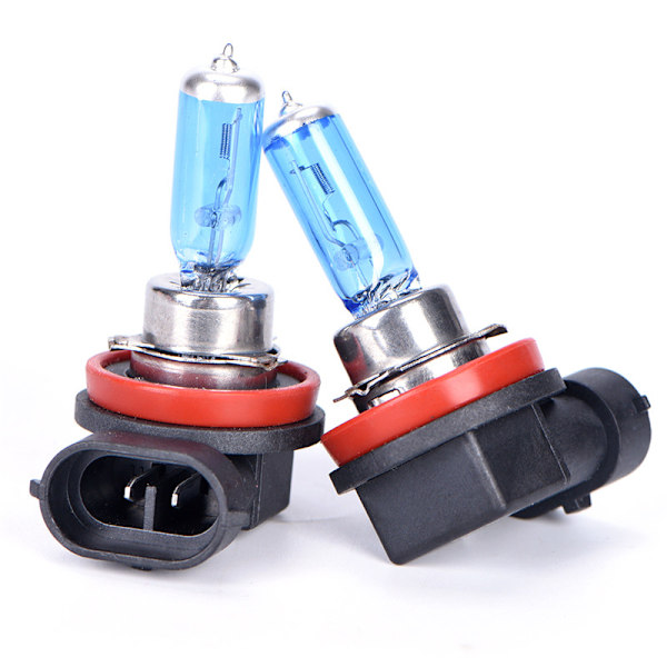 2 stk H11 12V 55W Super Bright Ultra White Dim Halogen lampe