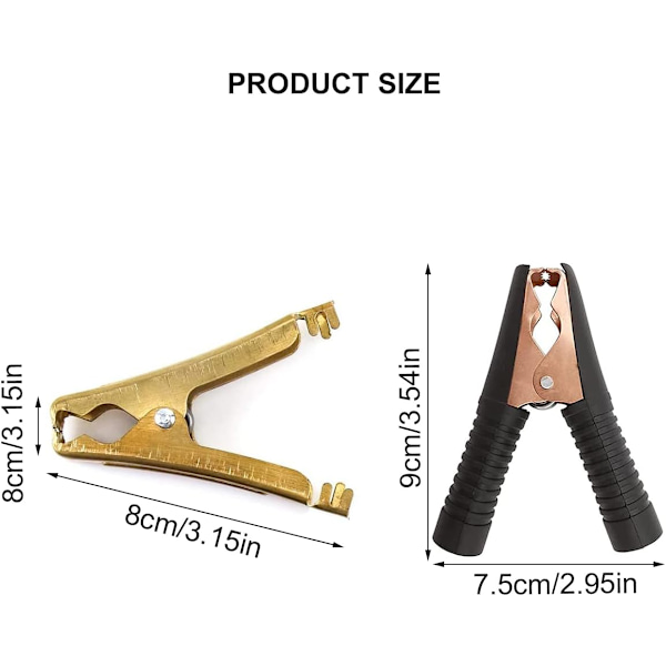 Bilbatteriladdare Alligator Clips, Isolerade Batteriklämmor, 2 st Elektriska Alligator Clips, Batteri Alligator Clips, Elektriska Alligator Clips (röd+svart)