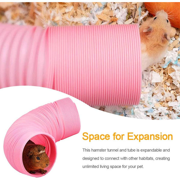 1 st Hamster Tunnel, Kreativ Anslutning, Hamsterbur och Tillbehör, Hamsterleksaker för att Utöka Utrymme, Transparenta Material, för Smådjursbur