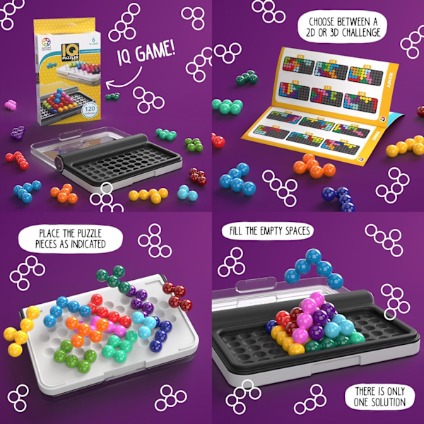 Smart Games - IQ Puzzler Pro, Päätelmäpeli 120 Haasteella, 3 Pelitilaa, 8+ Vuotta