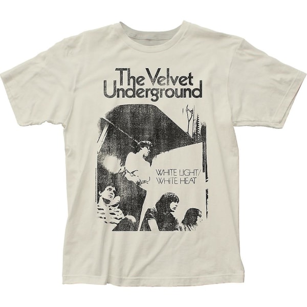 Vit ljus vit värme Velvet Underground T-shirt S