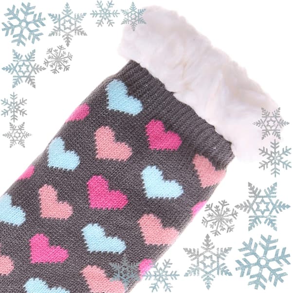 Dam Fleece Foder Fuzzy Bløde Varme Vinter Jul Tøfler Sokker