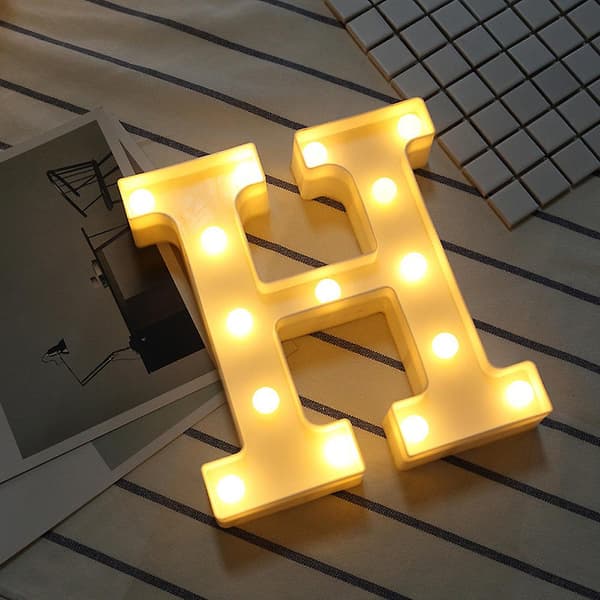 LED-bokstaver Lysende Hvite Plastbokstaver Stående Hengende A [BT] H
