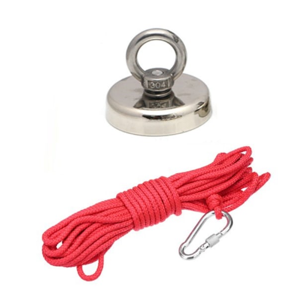 Metal detector Neodymium magnet with rope 10 meters / 20 kg