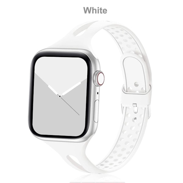 Klokke til Apple Watch SE 6 5 4 3 2 hvit white 38/40mm