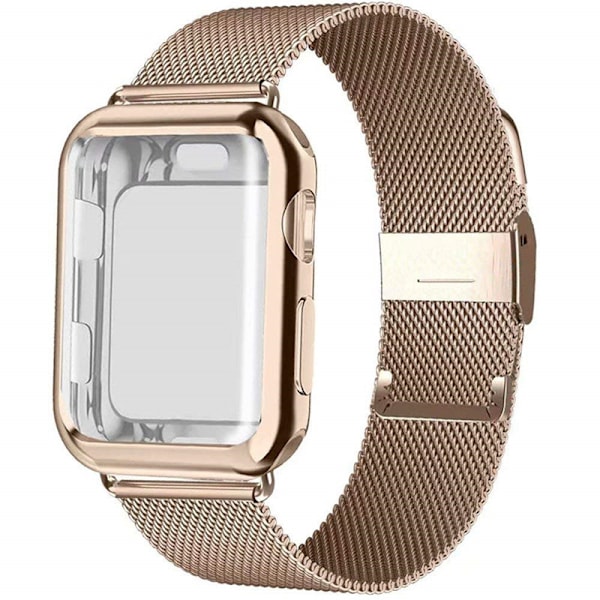 40 mm:n kultainen rannekoru kotelolla ja magneettisella Apple Watch -rannekkeella