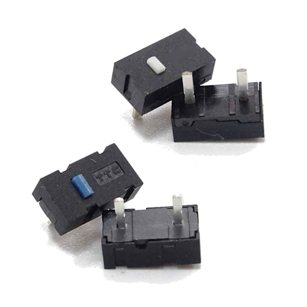 Ny ankomst 2 stk TTC 2-pins blå prikker Mus Mikrobryter for Razer Imperator Naga Hex RIVAL 500 RIVAL 600 DPI knapp White 0.01