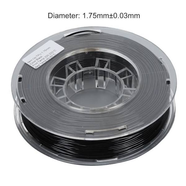 3D-skrivarfilament i TPU, 1,75 mm, 0,03 mm storleksnoggrannhet, hög elasticitet, 250 g spole