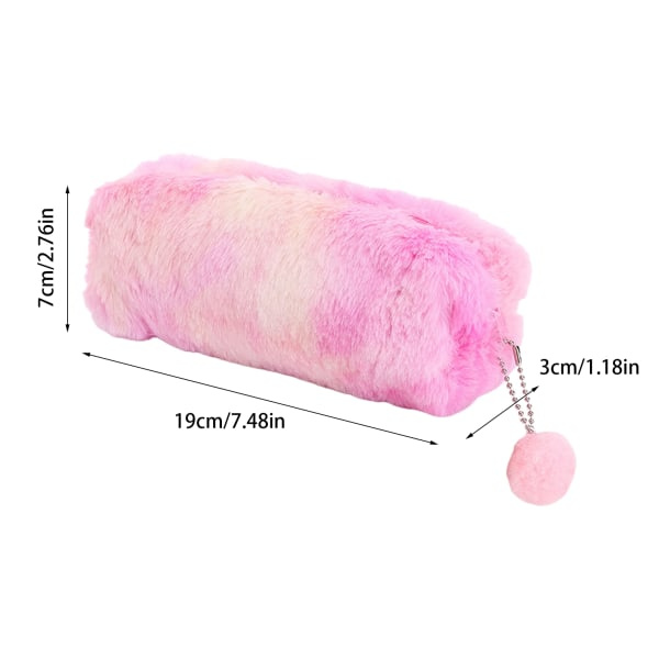 Plush pennfodral med gradientfärg, åttkantig, söt förvaringslåda, lila