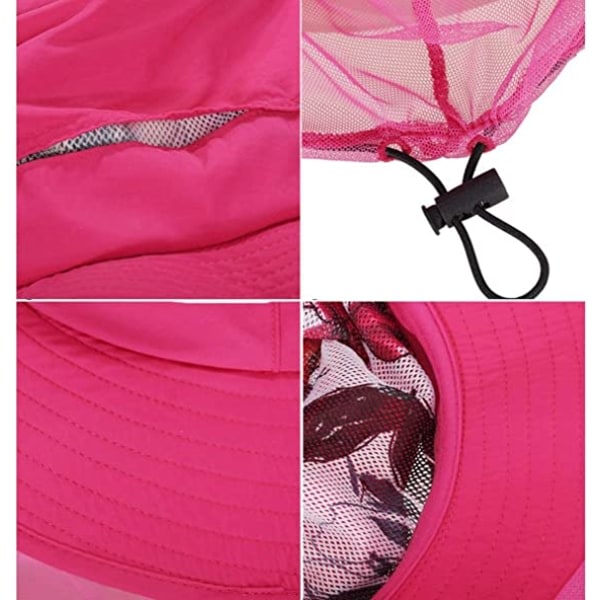 Mygghuvud mesh (rosa), cowboyhatt för biodlare, insektssäker