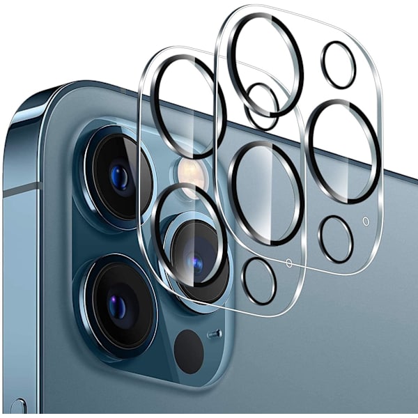 2-pack iPhone 15Pro/ProMax linsbeskydd i härdat glas - skydd för kameran, anti-scratch