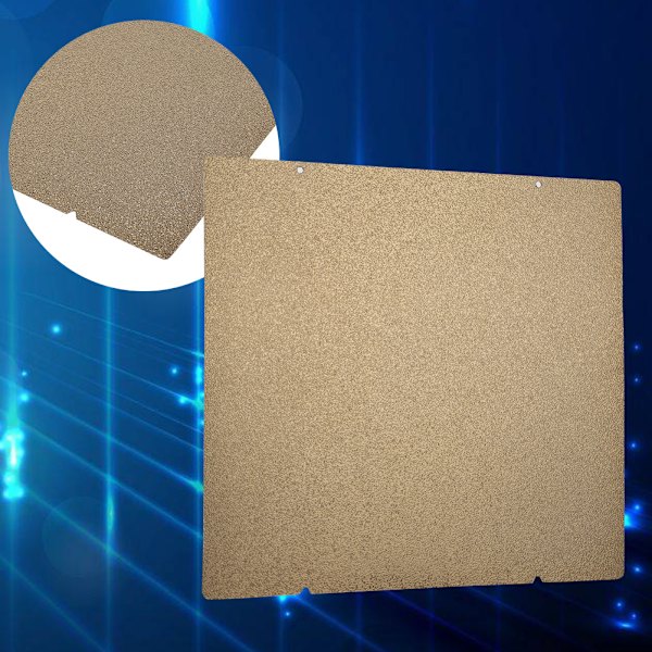 3D-skrivartillbehör MK52 Guld Dubbelskikts Strukturerad PEI Pulverstålplatta