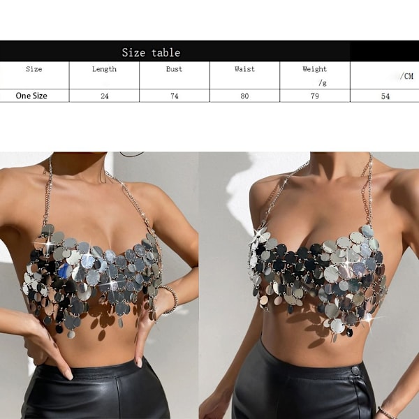 Mage-topp med halter-bh for magedans
