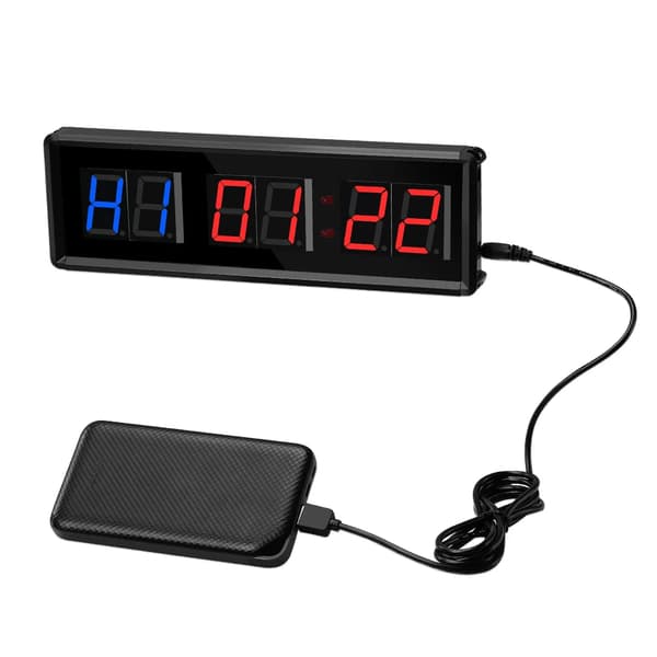 Programmerbar fjernkontroll LED crossfit timer Intervalltimer garasjetimer sportstrening klokke Crossfit gym timer