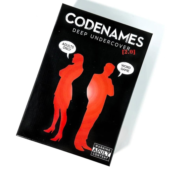 Lark & ​​Clam Codenames Deep Undercover 2.0 - Brætspil til voksne til spilaftener, Limited Edition Orange