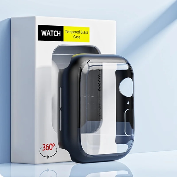 Hårt cover till Apple Watch Watch Case 9 8 7 6 5 4 38 40mm Tillbehör Skärmskydd iWatch Series 44mm 45mm 41mm 42mm Svart 2 Black 2 Series 4654 SE 44MM