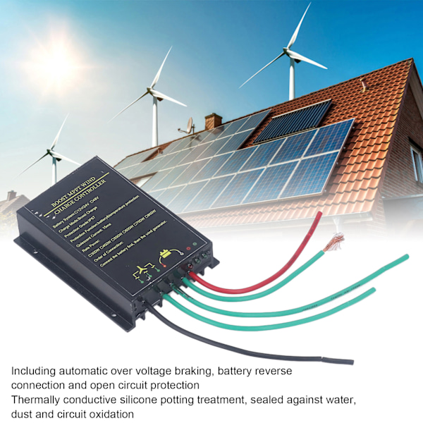 Vindmølleopladerstyring Vandafvisende MPPT Vindgeneratorstyring 48V 300W‑800W