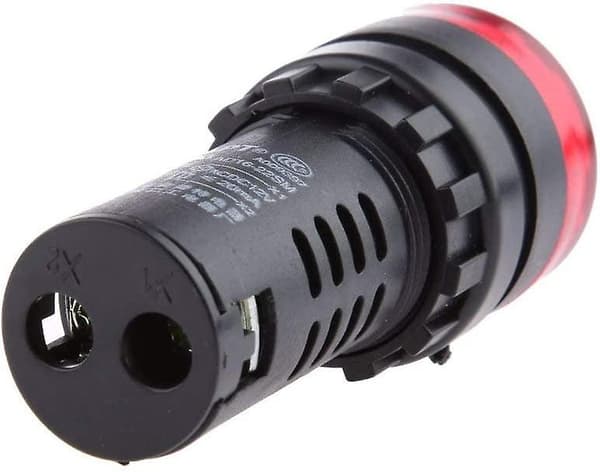 Ac/dc 12v 22mm Rød LED Buzzer Alarm Signal Flash Lys Bip Buzzer Alarm Advarselslys
