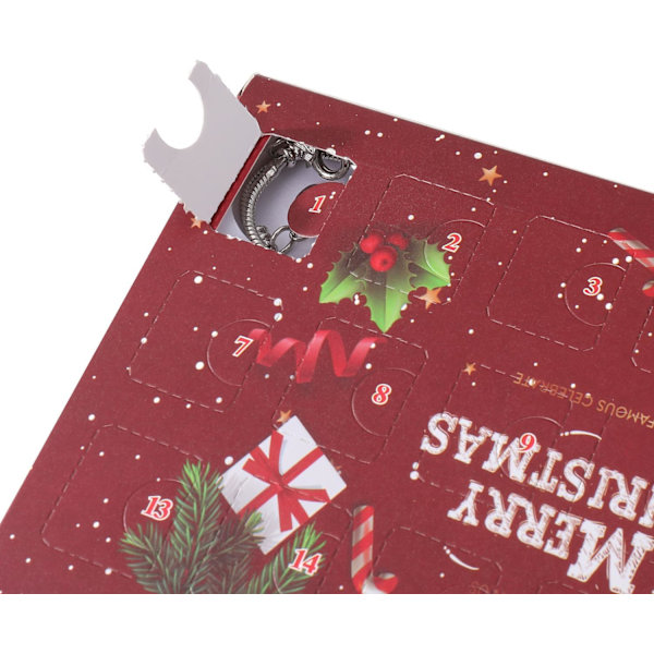 Julekalender Armbånd 2024 til Piger 24 Dage Julegavekalender DIY Smykkefremstillingskit Blind Box 22 Charm Perler 2 Armbånd (Sort)