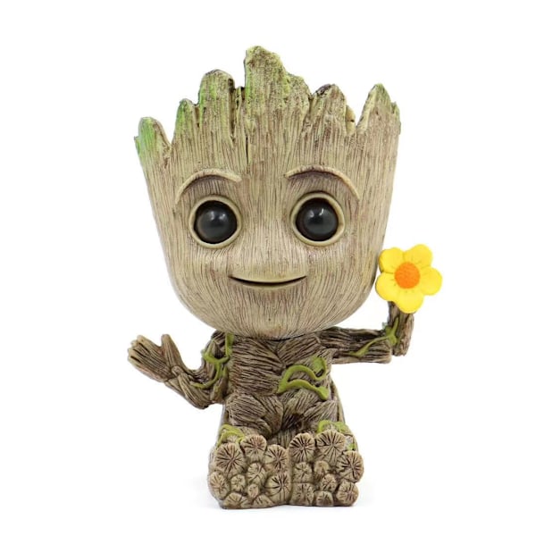 Groot Blomsterpotte - Guardians of the Galaxy Penholder Skrivebordsdekoration med Drænhul