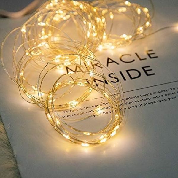 12-pack LED-ljusslingor med batteri, 20 LED-mikro stjärnformade lampor