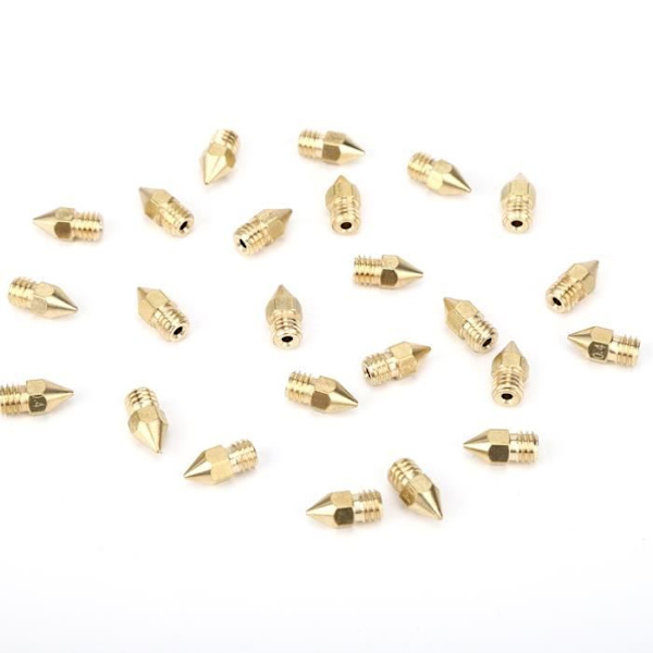 CEN 50 stk. - Sæt Mk8 spidsdyse i messing med bogstaver 3D-printertilbehør 13 x 6 mm