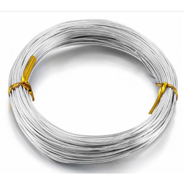 Aluminiumhantverkskabel, 30m 1mm Silver Craft Wire Bendy Flexibel Metalltråd Smycken DIY Wire Flexibel Modelleringstråd för Smyckestillverkning DIY Hantverk Gard