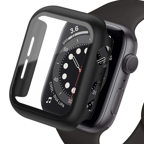 Apple Watch -kotelo, kova kuori, 9 8 7 6 5 4 38 40mm Tarvikkeet Näytönsuoja iWatch Sarja 44mm 45mm 41mm 42mm Musta 2 Musta 2 Musta 2 Black 2 Black 2 Series 7 8 9 45mm