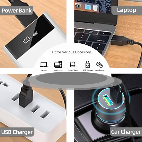 [2-pak, 1 meter] Lader for Samsung Galaxy Watch 7/6/6 Classic/5/5 Pro/Ultra/FE, Galaxy Watch 4/3/Active 2/Active Lader Rask lading