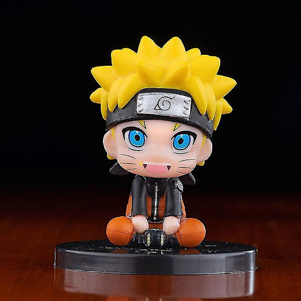 4 stk./sæt Anime Naruto Figur 6cm Uzumaki Naruto Uchiha Sasuke Itachi Kakashi Søde Legetøj Q Figurals Bil Dekoration Model