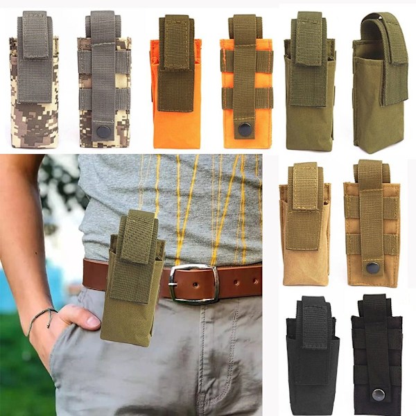 Taktisk Molle Lommelygte Holder Nylon 3 3 3 3