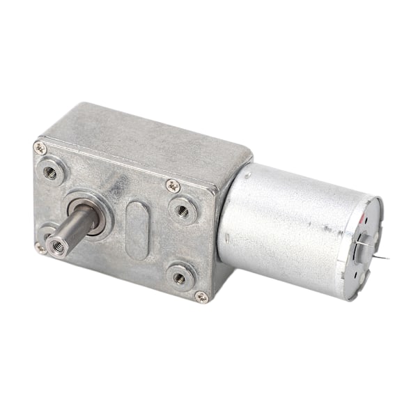 DC-växelmotor, enkel axel, CW CCW självlåsande snäckväxelmotor med bas för etikettskrivare, ugnar, 12 V, 50 RPM