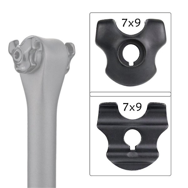 Sadelpindsklemme til Carbon Fiber Sadelskinne Adapter 7x9mm Cykel Sadelrør Oval/Rund Klemmer Cykel Tilbehør