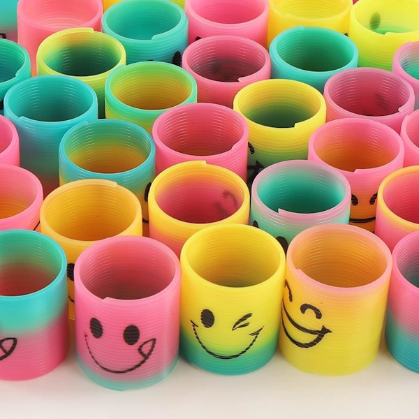 30 vårlige festposefyllere Regnbue Fidget Mini Smile Leke for Pinata Festgave for Barn Gutter Jenter
