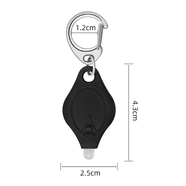 10 kappaleen taskulamppu avaimenperällä, mini LED-taskulamppu avaimenperällä, hätätilanteisiin sopiva kirkas taskulamppu, retkeilyvalo, reppuvalo ulkokäyttöön