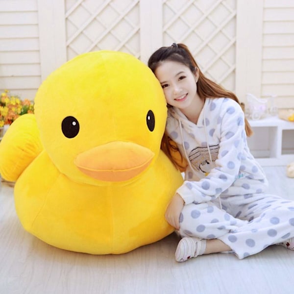 Gul And Stuffed Animal Plush Toy Søt Stor Gul And