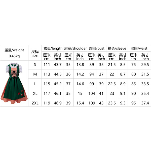 Mub- Kvinnors bayerska oktoberfest tyska öl Wench cosplay kostym Vuxen oktoberfest Dirndl klänning med förkläde öl flicka Fancy klänning 1 G 1 Z 1 1 S