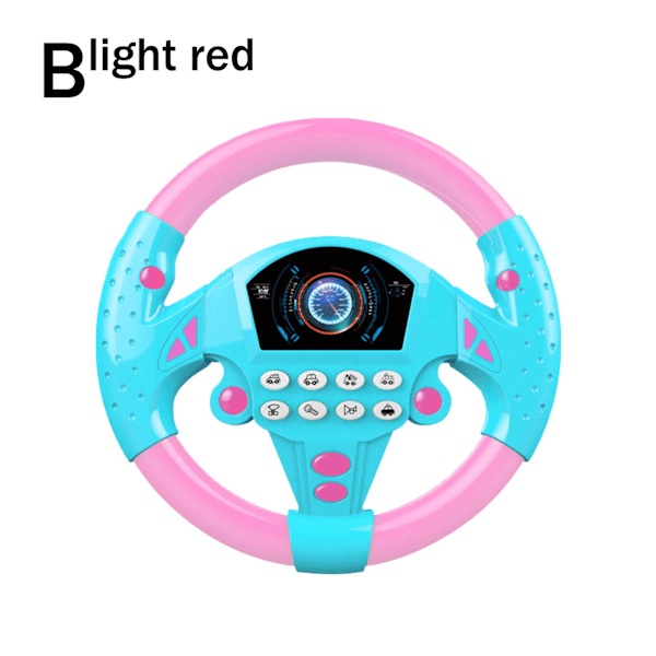 Simuleringskörningsbil leksak ratt Barn Baby Interaktiv pink one-size