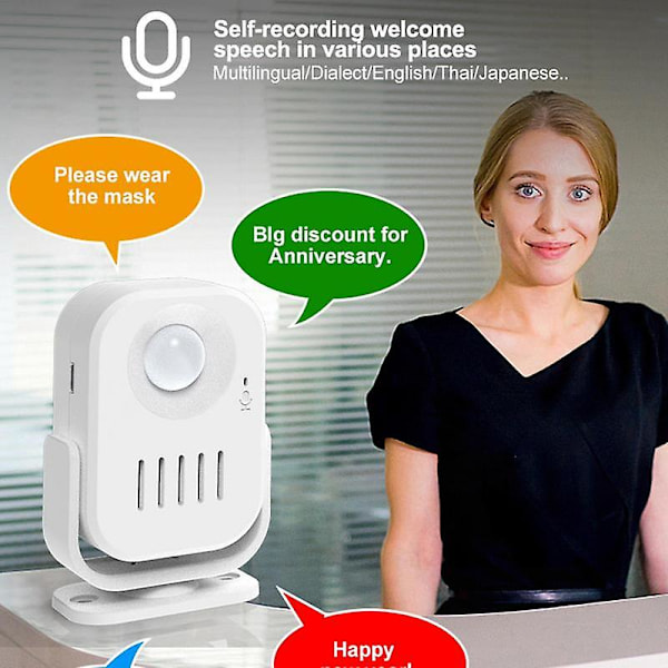 Dörrsensor Chimes Butik Dörr entré Bell Butik Butik Entrédörr Välkommen Dörrklocka Chimes Trådlös rörelsesensor Larm butik