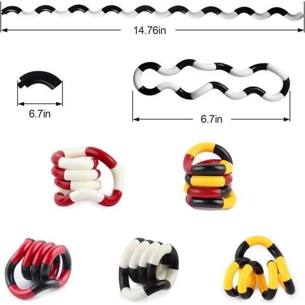 set fidget leksaker, Tangle fidget leksaker, finger sensoriska leksaker, hjärna