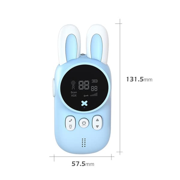 Et par walkie talkies til børn 57,5×131,5×37,5 mm blå+pink