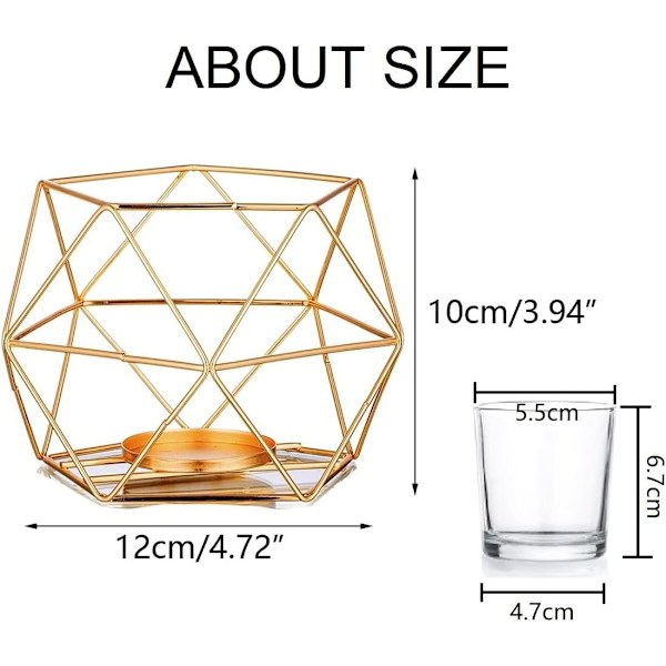 Tealight-hållare Guld Ljusstake - Set om 6 Bröllopscenterpieces