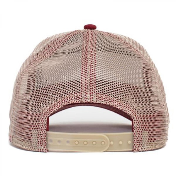 Unisex Mesh Trucker Hat Square Patch Baseball Cap för kvinnor och män Klassisk justerbar enfärgad hatt (Lion Khaki)