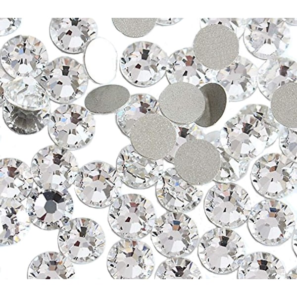 1440 st Lim-Fixerade Kristall Flatback Rhinestone Glaspärlor för Nagelkonst Hantverksdekorationer Kläder Skor Vit[qb] white 1440pcs