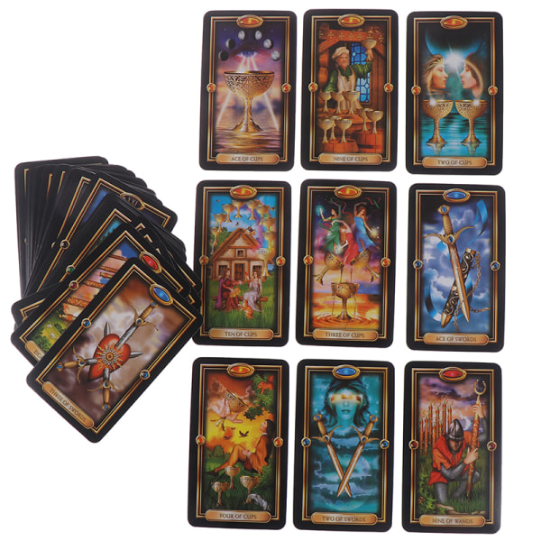 78pc tarot deck with guidance of fate playing board game cards Multicolor